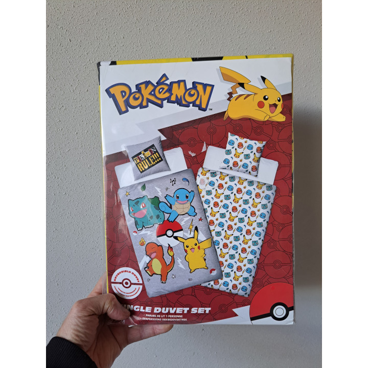 Pokemon dekbedovertrek en kussensloop, 140x200cm-60x70cm