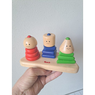 Geo trio houten bouwblokken, Voilà S207, 22x9.5x11.5cm