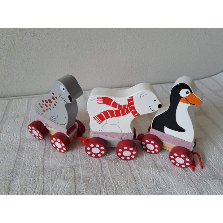 Wooden Train With Animals By Tchibo | Toy For Children