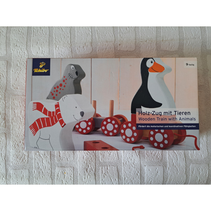 Wooden Train With Animals By Tchibo | Toy For Children