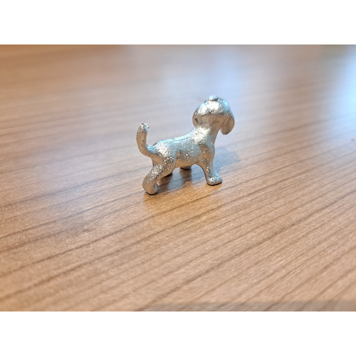 Standing Beagle Puppy Of Tin | Miniature Animal Figure