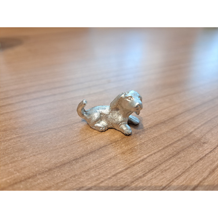 Sitting Beagle Puppy Of Tin | Mini Animal Figurine