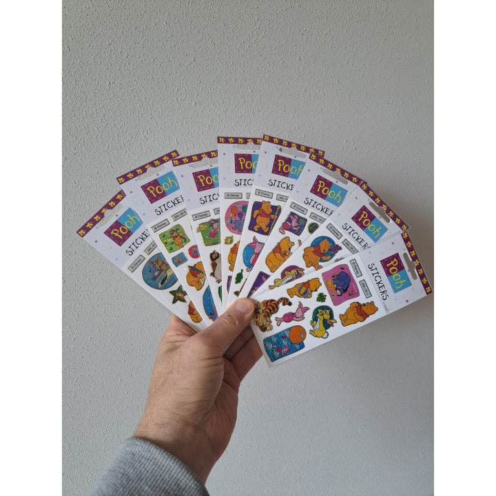 Set van 8 stuks Winnie de Poeh stickers, Disney B6.5xH18cm