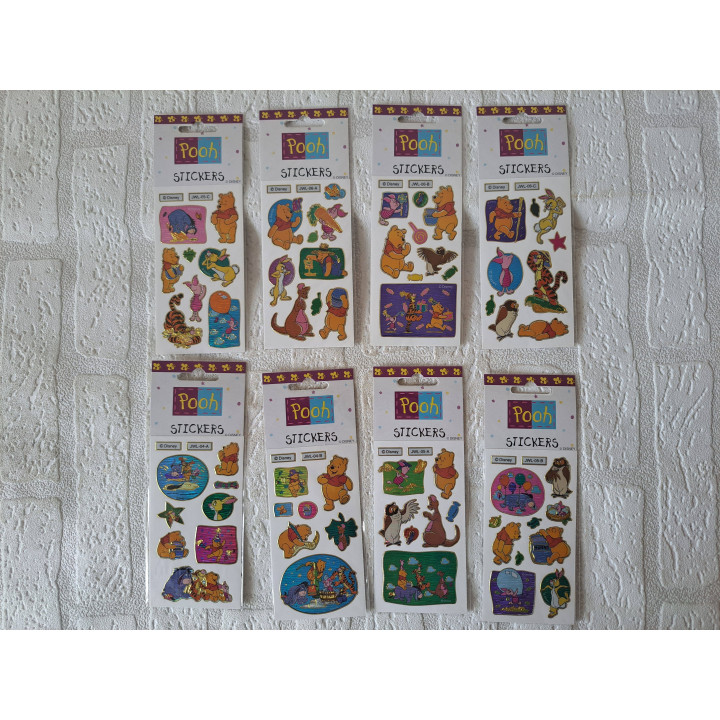 Winnie The Pooh Stickers By Disney | Set Of 8 Pieces