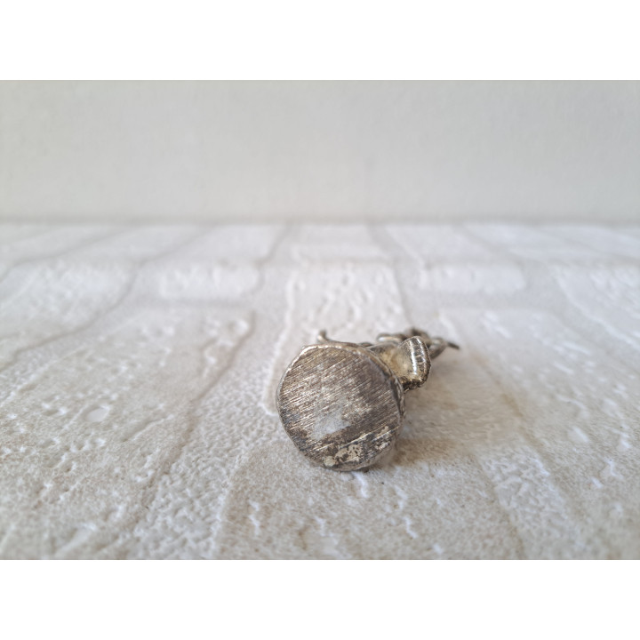 Victoriaanse Dame Met Waaier | Fijn Miniatuur Van Metaal