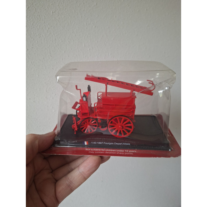 Historische Brandweerwagen 1897 Fourgon Depart Attele 1:43