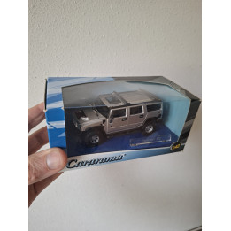 Cararama Hongwell Hummer H2 met Sunroof Zilver - 1:43