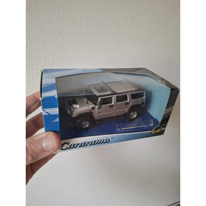 Cararama Hongwell Hummer H2 met Sunroof Zilver - 1:43