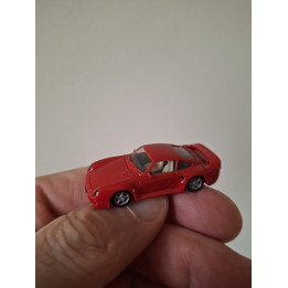 Porsche 959 Rood met Openende Motorkap 1:87 - Herpa 2501