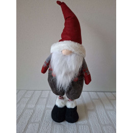 Fabric Christmas Gnome with Red Hat and White Beard 56cm