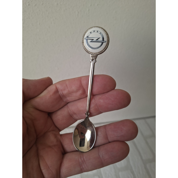 Opel Logo Teaspoon Metal and Porcelain 11.5cm