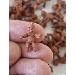 Dollhouse rubber baby figure in black - 1:24 scale