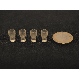 Transparent Drinking Glasses Set 1:12 Dollhouse Miniature