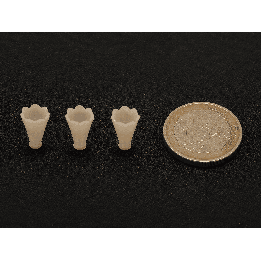 Set Bloemenvazen Kunsthars Wit 1:12 - Poppenhuis Miniatuur
