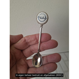 Theelepeltje Opel Logo Metaal en Porselein 11,5cm