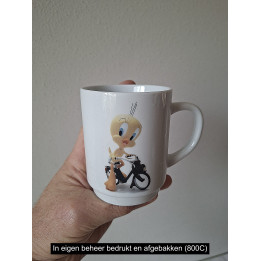 Porseleinen Mok Tweety en Solex Bromfiets Kopen