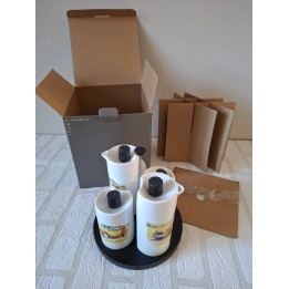 Citroën 2CV Menage Set Oil Vinegar Salt Pepper White Porcelain Qdo