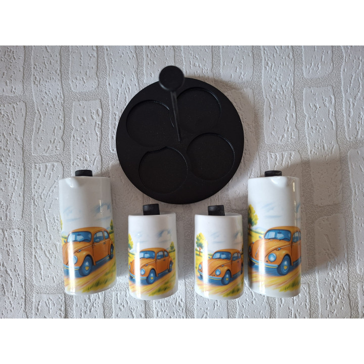 Volkswagen Beetle Cruet Set Oil Vinegar Salt Pepper Qdo