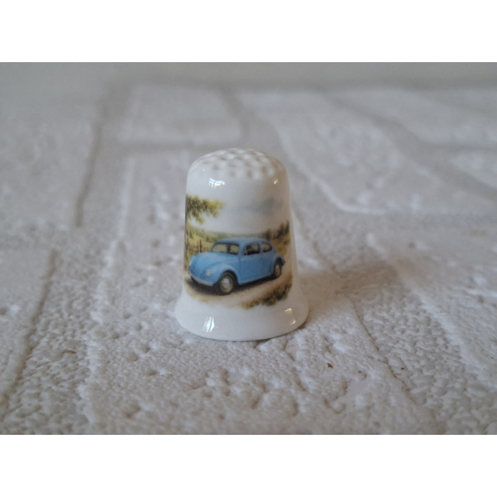 Volkswagen Beetle 1959 Thimble Porcelain Blue