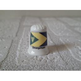 Vlag van Droegeham Porselein Vingerhoedje Verzamelobject