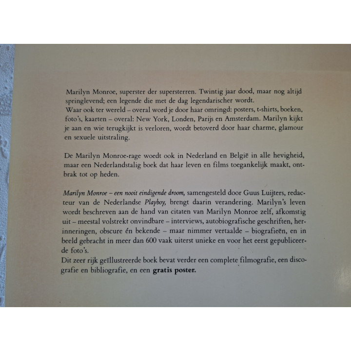 Marilyn Monroe Photo Book: Een nooit eindigende droom - No poster