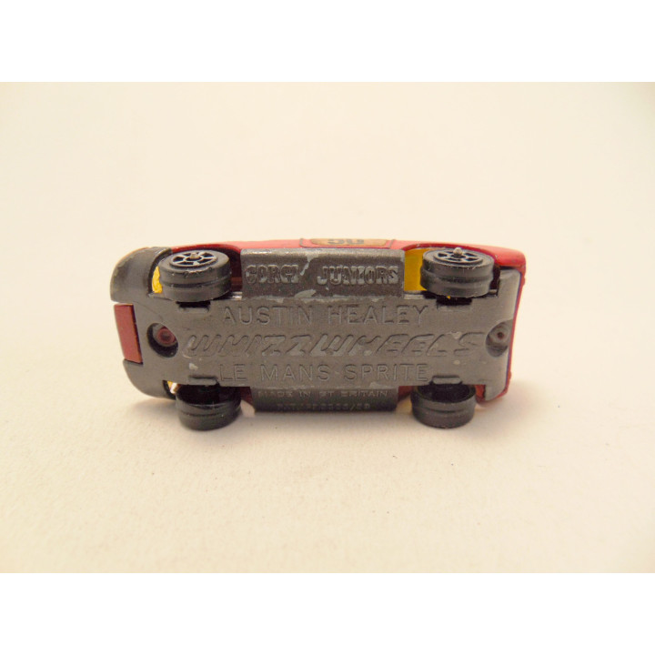 Austin Healey Le Mans sprite Corgi 1:64 rood-geel