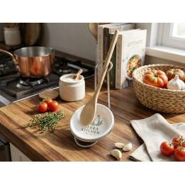 Custom digital photo, logo, or advertisement printed on a porcelain spoon rest