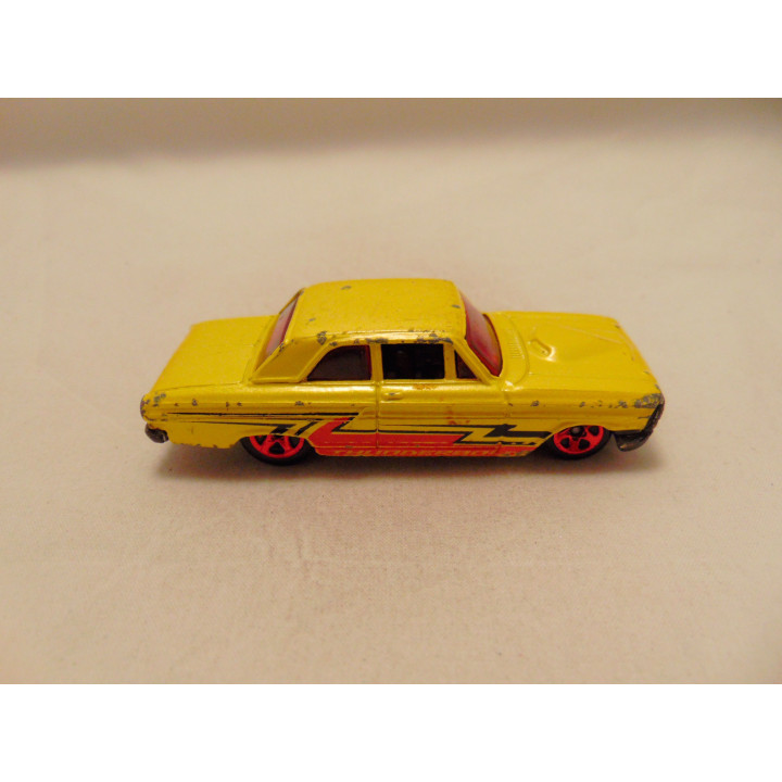 Ford Fairlane Thunderbolt 1964 Hot wheels 2007 geel