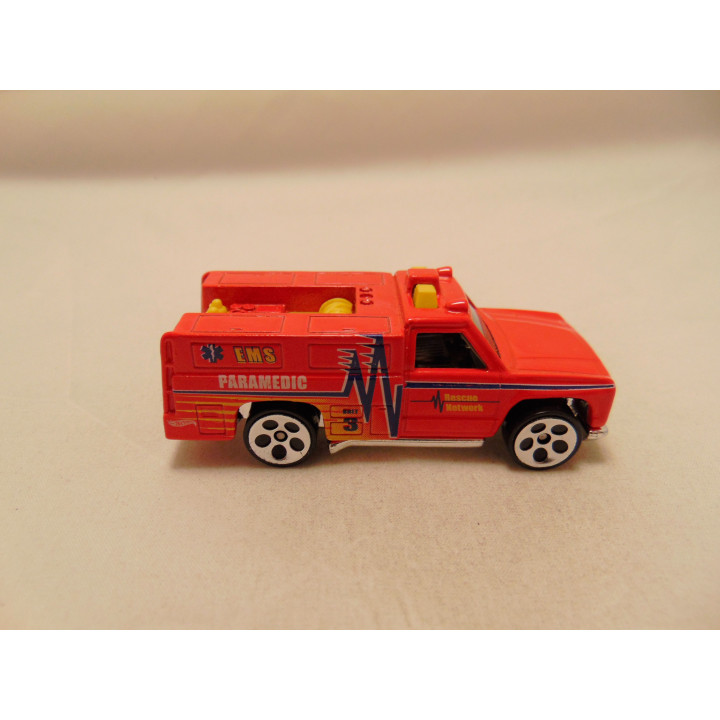 GMC Rescue Ranger brandweer Hot wheels 2008 rood