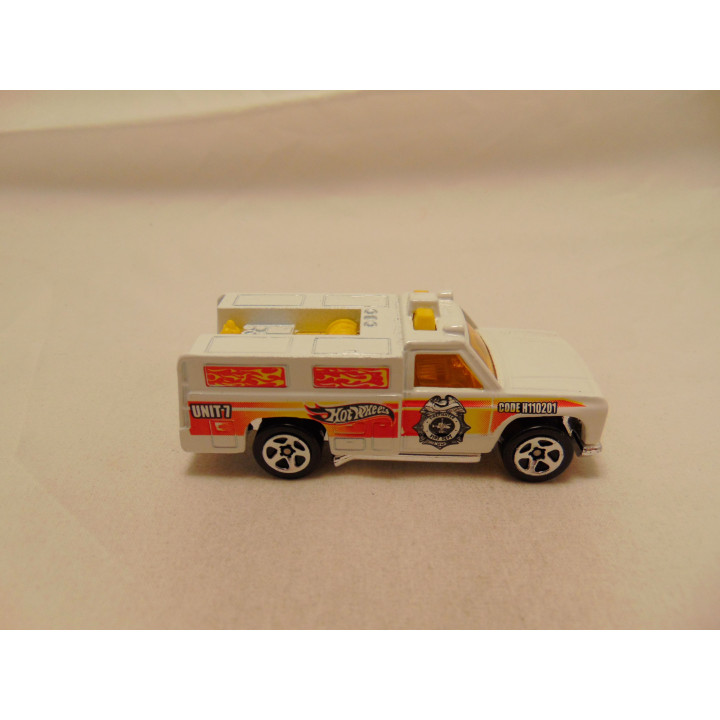 GMC Rescue Ranger Brandweer Heat Fleet 5 Pack Hot wheels 2002 wit