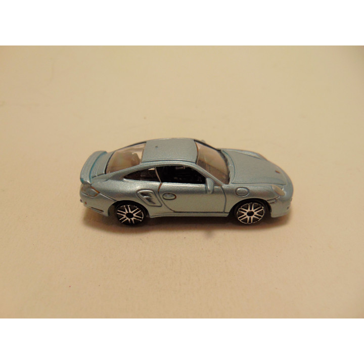 Porsche 997 turbo 2004 1:64 zilverblauw