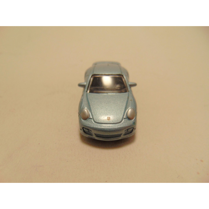 Porsche 997 turbo 2004 1:64 zilverblauw