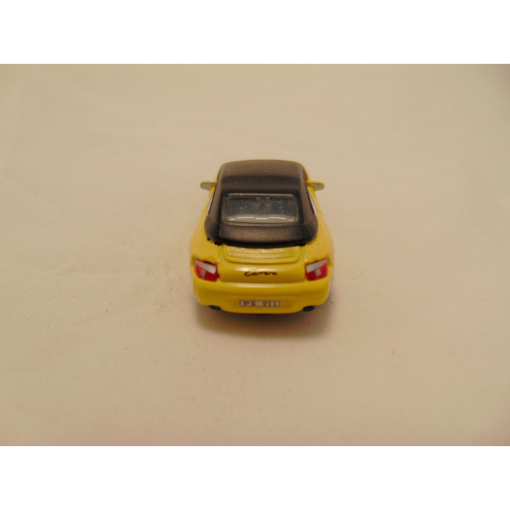 Porsche 911 Carrera Hardtop 1:74 Cararama geel - modelauto
