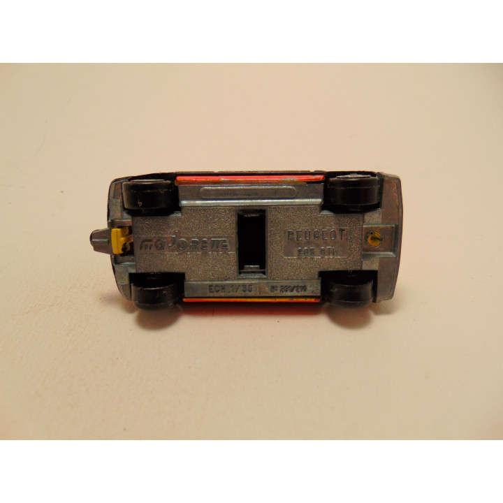 Peugeot 205 gti Flash team Majorette geel - rood