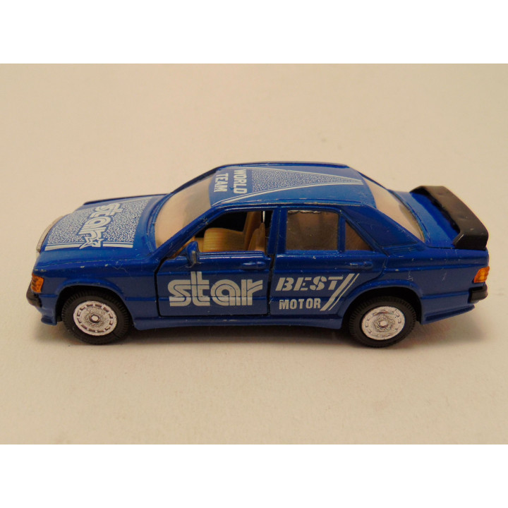 Mercedes 190 E 2.6 16 star 1:38 blauw