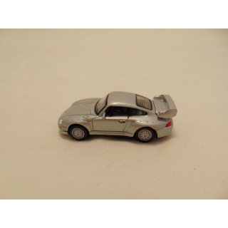 Porsche 911 GT 1:72 Cararama zilverkleurig