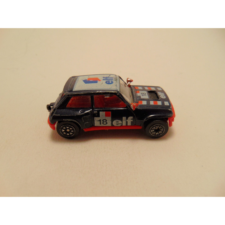 Renault 5 Turbo Elf Corgi donkerblauw - rood