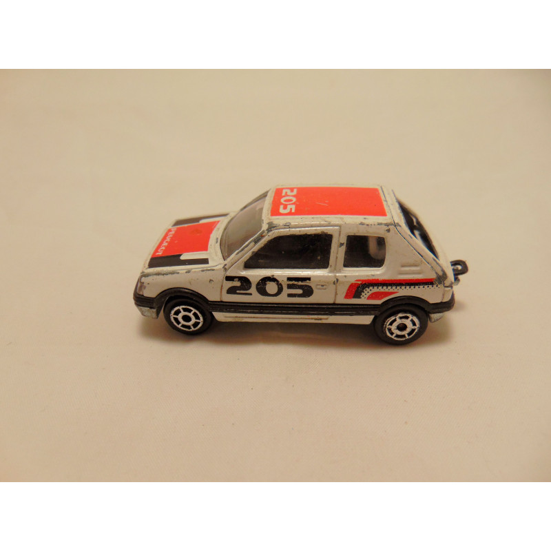 Peugeot 205 GTI 1:53 Majorette 281 rood-wit-zwart