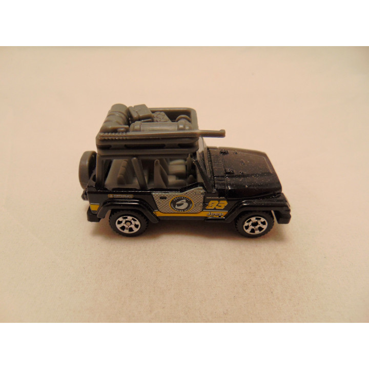 Jeep Wrangler 1998 1:56 Matchbox zwart - modelauto