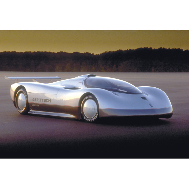 Oldsmobile Aerotech 1:66 Matchbox MB210 donkerpaars-wit - modelauto