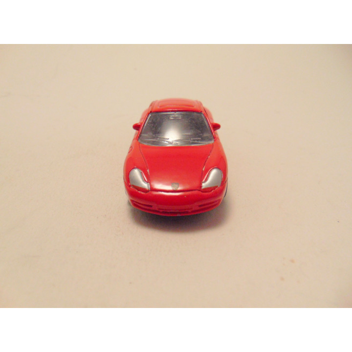 Porsche 991 carrera 996 met terugtrekmotor 1:64 Welly 8126 rood