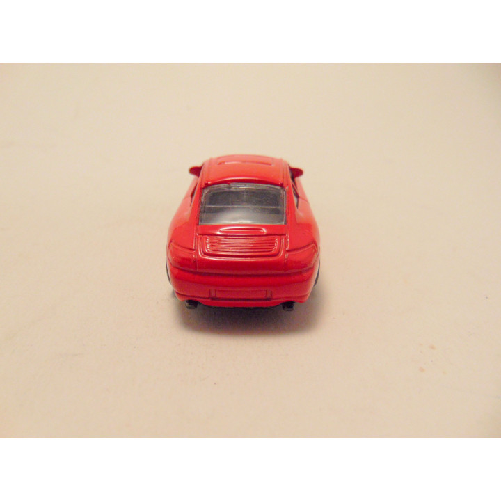 Porsche 991 carrera 996 met terugtrekmotor 1:64 Welly 8126 rood