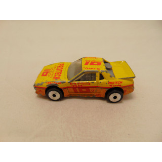 Pontiac Fiero Protech Rally Matchbox 1:55 geel Pontiac Fiero Protech Rally Matchbox 1:55 geel