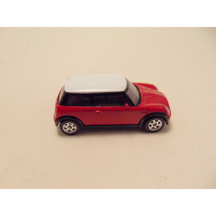 Mini Cooper New beetle 1:64 Welly rood-wit