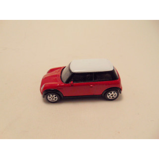 Mini Cooper New beetle 1:64 Welly rood-wit