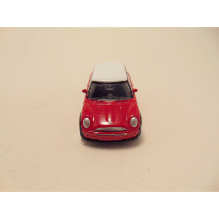 Mini Cooper New beetle 1:64 Welly rood-wit