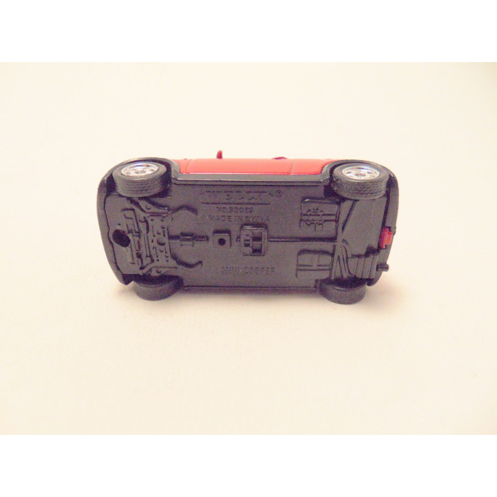 Mini Cooper New beetle 1:64 Welly rood-wit