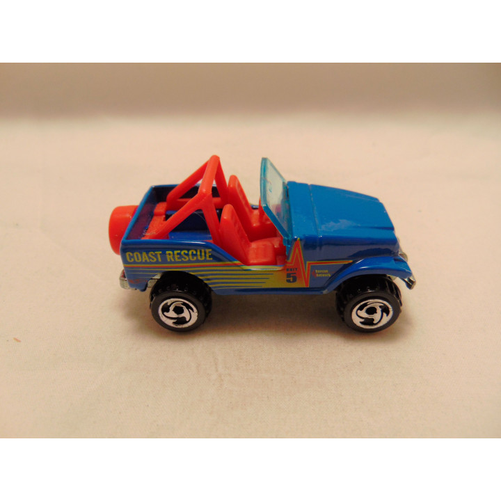 Jeep CJ7 Coast rescue Roll Patrol Hot wheels 2001 blauw